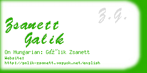 zsanett galik business card